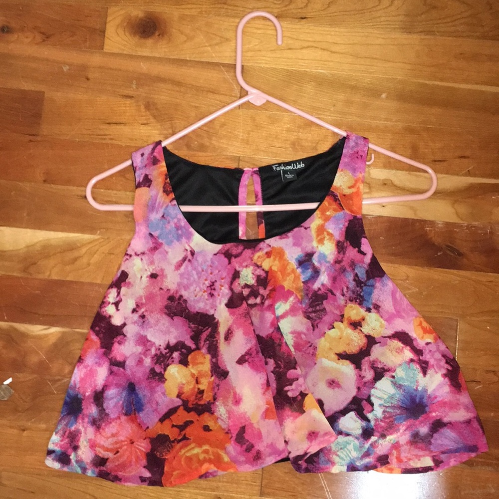 Bright colored floral top